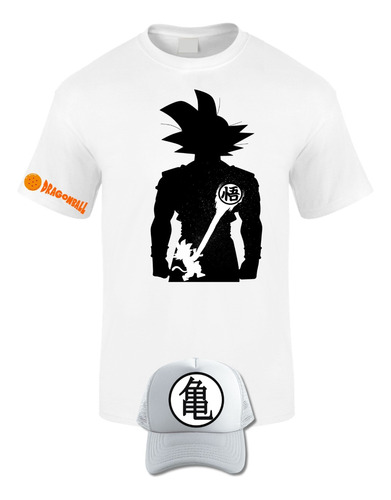 Camiseta Manga  Dragon Ball Especial Art Obsequio Gorra 