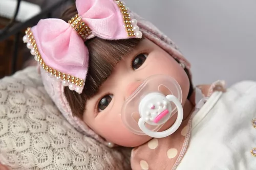 Boneca Bebê Reborn Menina Realista Princesinha Com Enxoval