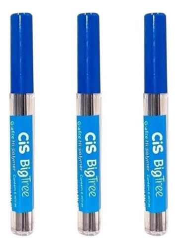 Grafite Cis Bigtree Hb Preto 2.0mm - 3 Tubos C/6 Grafites
