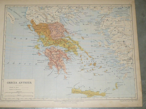 Mapa Antigua De Grecia