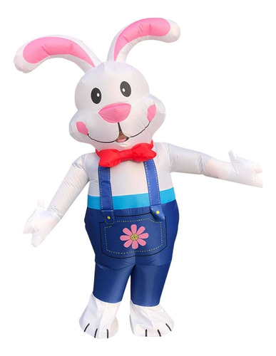 Lindo Traje De Conejito De Conejo De Pascua Inflable Trajes