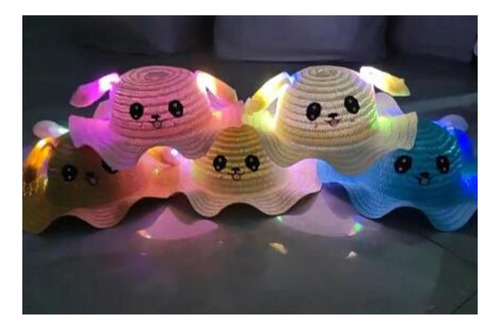2 Sombrero De Paja Con Orejas De Conejo, Sombrero De Sol