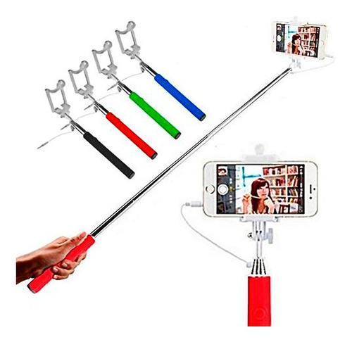 Monopod Palo Selfies 78cm Celular iPhone Colores Cable