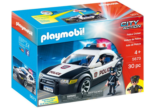 Playmobil 5673 City Action Auto De Policía Con Luces
