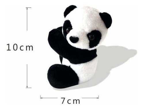 Urso Ursinho Panda 10cm Que Agarra Decora Vaso Planta Quarto