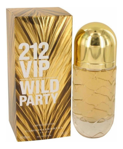 Perfume 212 Vip Wild Party, 80 ml, Eau de Toilte+unidad de muestra, volumen 80 ml