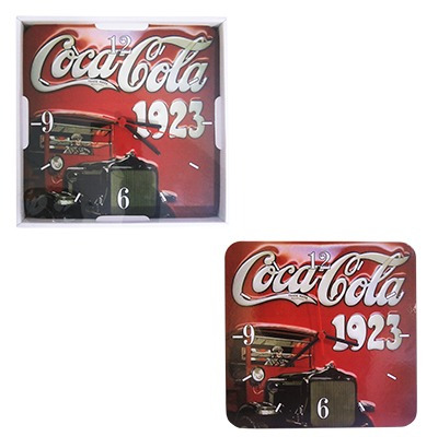 Relogio De Parede Quadrado Coca Cola 1923 29cm