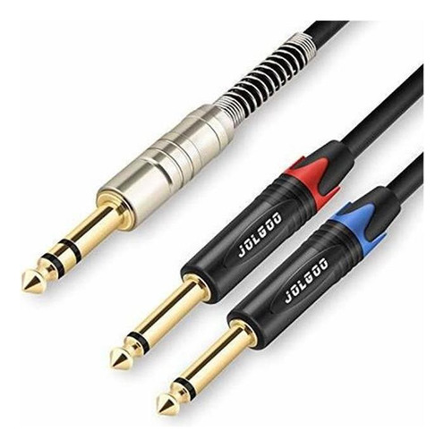 Jolgoo 1/4  Trs A Dual 1/4  Ts Cable Estereo Mono Breakout,