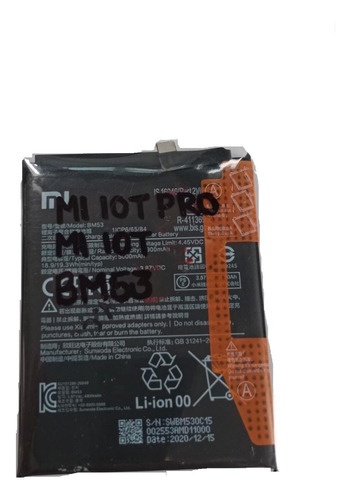 Bateria Pila Para Xiaomi Mi 10t / 10 Pro Bm53 Desmontada