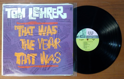 Tom Lehrer That Was The Year That Was 1965 Disco Lp Usa