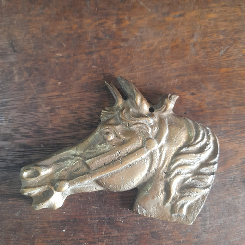 Imagem 1 de 6 de Cavalo Bronze Antigo Para Parede Relevo 13 Largura 10 Altura