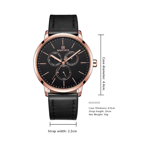 Naviforce Nf3001 Homens Assista Marca Esporte De Quartzo