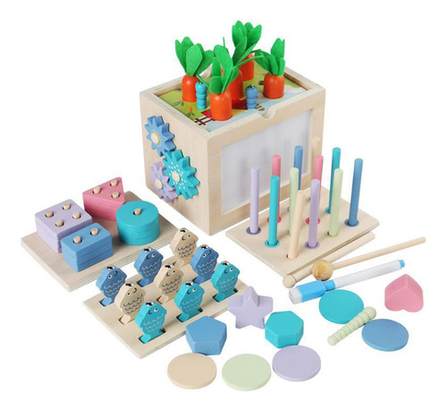 Juego De Juguetes Montessori Para Atar Cuentas, Formas Y