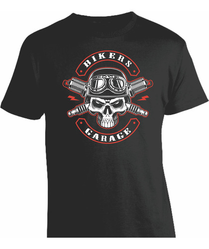 Remera Motoquera Bikers Garage Algodon