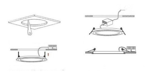 Plafón De Empotrar 18w Blanco Frio / Blanco Neutro 220v