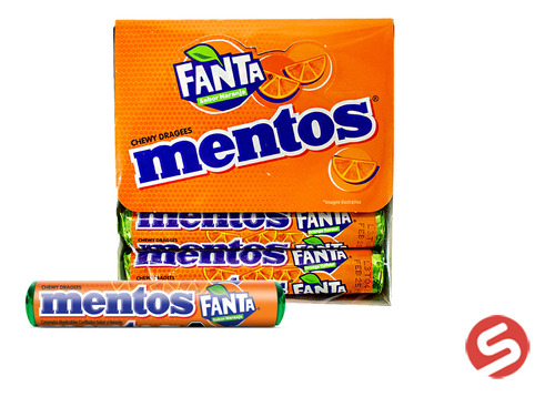 Chicloso Mentos Sabor Naranja Fanta 12 Piezas Edicion Especi