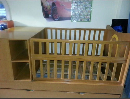 Imagen 2 de 3 de Cama Cuna Duplex Con Gavetero