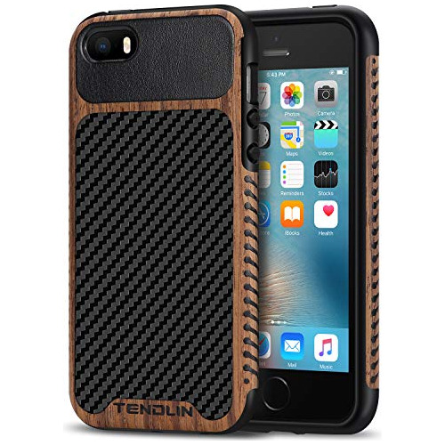 Funda Para iPhone 5s iPhone SE 2016 1st Gen Wood Grain Wi-02