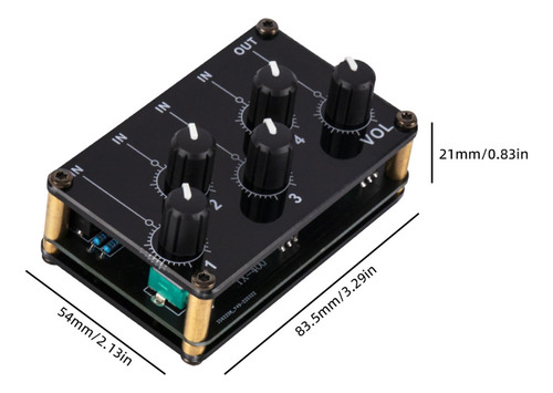 Console De Mixagem De Som De Áudio Estéreo De 4 Canais