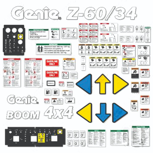 Calcomanias Para Elevador Genie Z60-34