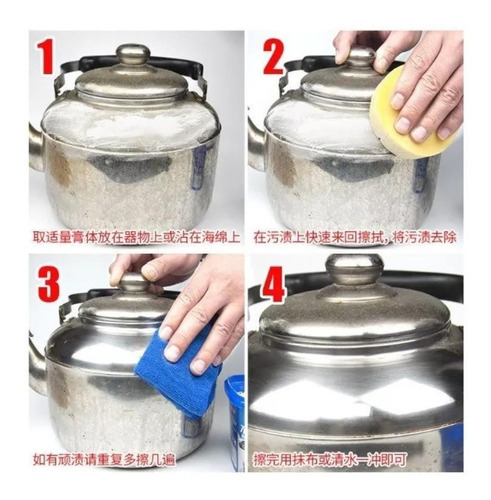 Limpia Ollas De 500gr Potente Pasta Limpiadora Acero Cocina