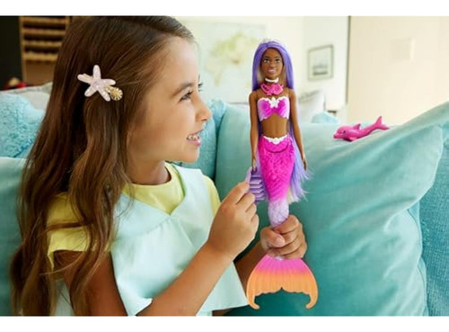 Muñeca Barbie Sirena De Brooklyn Con Pelo Rosado