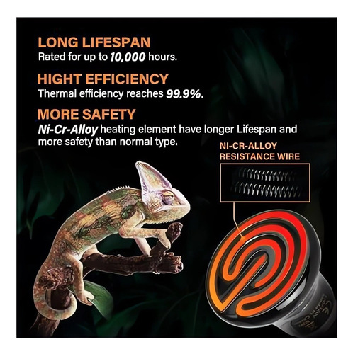 Ampolleta De Calor Para Mascotas, Reptiles, Anfibios.