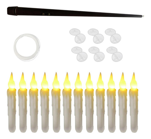 12 Velas Flotantes Para Halloween, Velas Flotantes Cálido