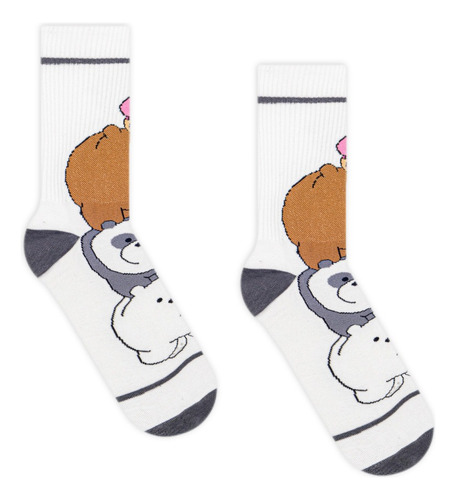 Calcetín We Bare Bears - Ositos Glaseados Oficial - Noma Multicolor Lisa M