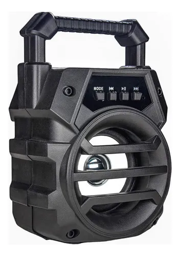 Parlante Bt Izuum Portátil 3w Radio Fm Usb Y Luces Color Negro