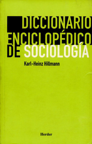 Libro Diccionario Enciclopedico De Sociologia