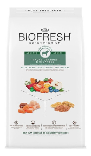 Alimento Biofresh Super Premium para perro adulto de raza grande y gigante sabor carne, frutas y vegetales en bolsa de 10.1kg