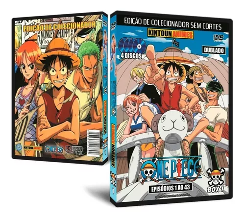 Dvd One Piece Box 1 - Episódios 1 Ao 43 Dublado Dual Áudio