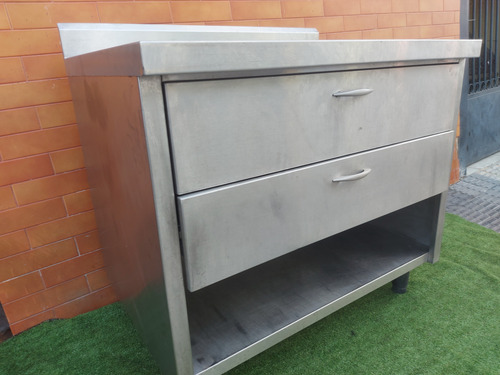 Mesa Balcão Inox Industrial Gaveta (Usado)