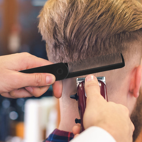 Set De Peine Plegable Portátil Y Cepillo Para Barba