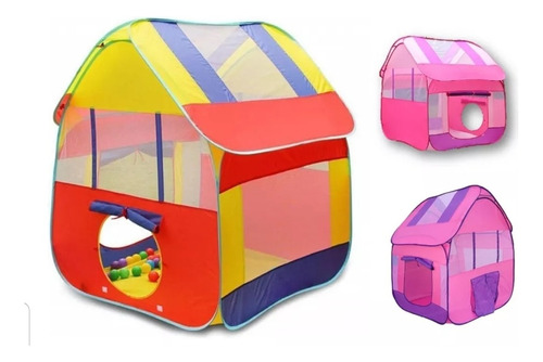 Carpa Casita Infantil Pelotero Pijamadas Colores Nene Nena