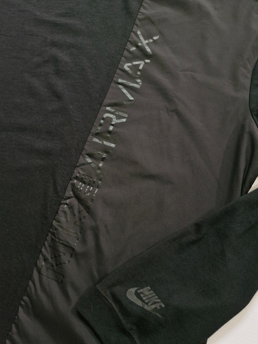 Remera Deportiva Negro Ml Hombre Nike Air Max M (Usado)