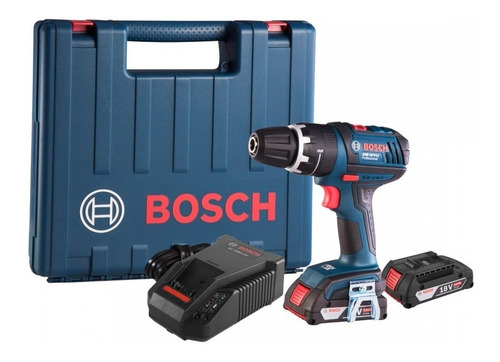 Imagem 2 de 6 de Furadeira Impacto / Paraf. Bateria 1/2 Gsb 18v-li Bosch 110v