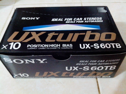 Oferta Cassette Sony Turbo Cromo Ux-s60tb Caja Con 10 Pzas