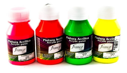 Pinturas Al Frio Fluorescente Franco Arte