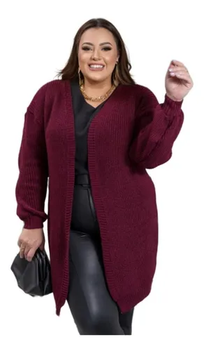 Sobretudo de lã plus cheap size