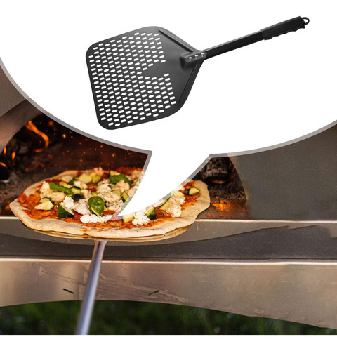 Pá De Pizza Removível De Aço Inoxidável Para Assar