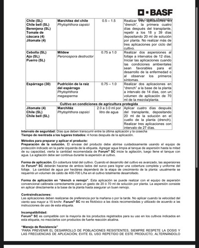 Forum Fungicida Para Vegetales Dimetomorf Basf 1l
