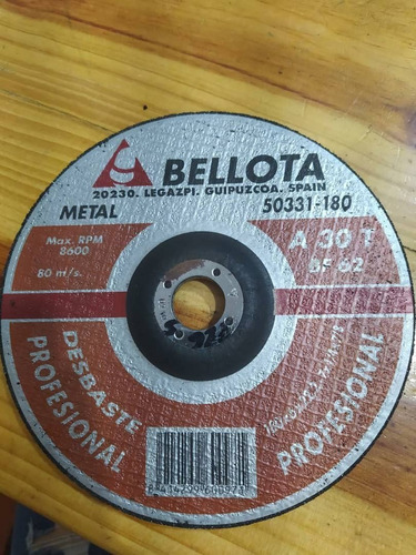 Disco Para Esmeril Corte De Piedra Marca Bellota