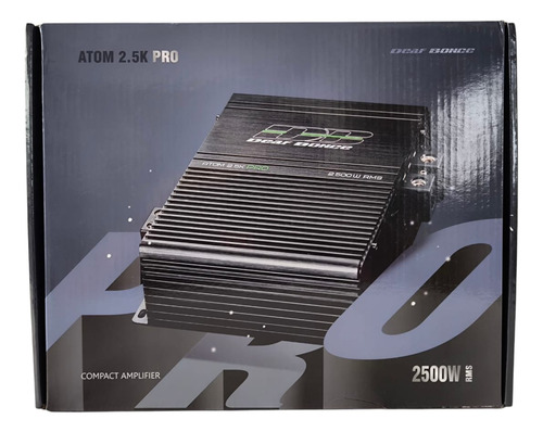 Amplificador Deaf Bonce Atom 2.5k Pro 2500rms A 1 Ohm 1 Ch Color Negro