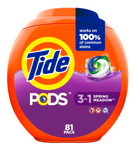 Cápsulas De Jabón Detergente Para Ropa Tide Pods, Spring Mea