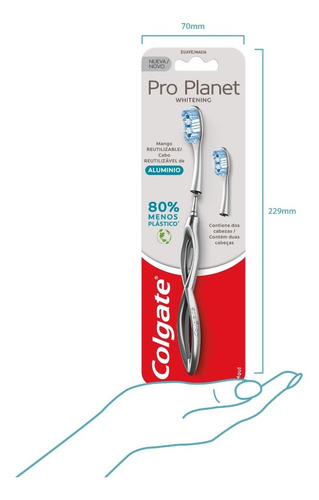 Imagen 3 de 10 de Cepillo Dental Colgate Proplanet Sustentable(mango Aluminio)