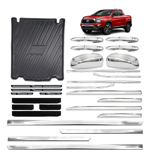 Fiat Toro Kit Completo Com Protetor De Caçamba 16 A 22