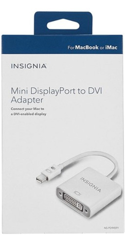 Adaptador Mini Displayport A Dvi Insignia - Blanco