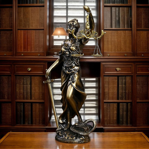 Figura De La Diosa De La Justicia Oficina, Diosa Griega Deco Bronce